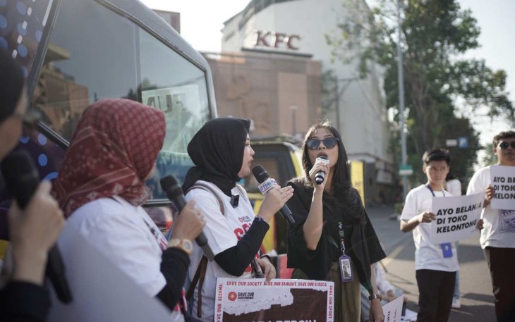 IYCTC saat mengkampanyekan rokok perburuk kondisi perempuan 