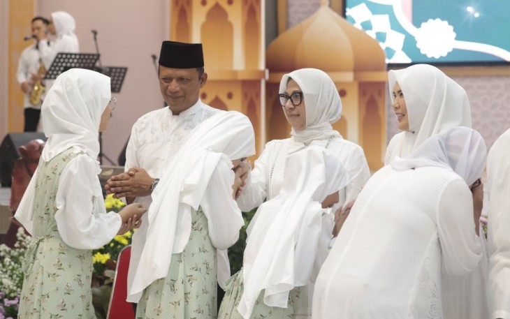 Kapolda Jatim Irjen Pol Nanang Avianto saat halalbihalal, Senin (31/3)