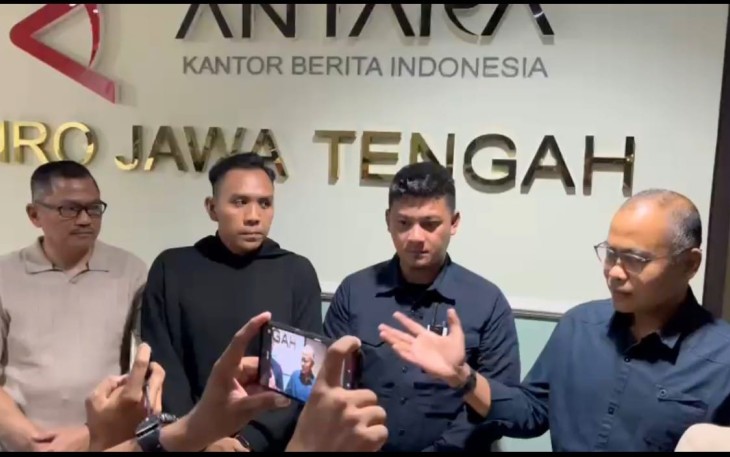 Kabid Humas Polda Jateng Kombes Artanto saat mberikan konferensi pers 