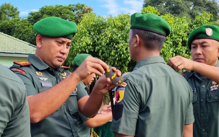 Kodim Pacitan Gelar Upacara Kenaikan Pangkat Di lanjutkan Halal Bi Halal