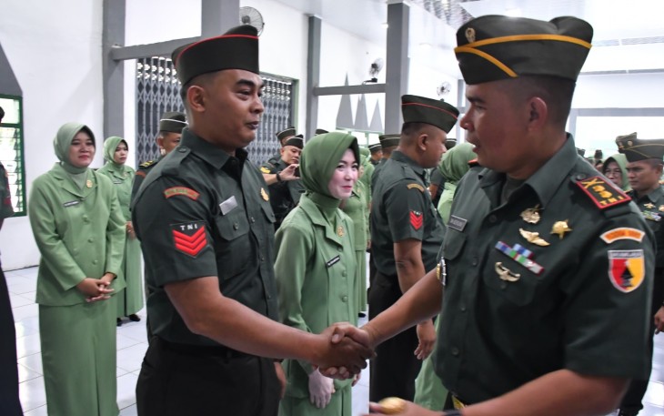 Dandim Ponorogo Pimpin Acara Laporan Korps Kenaikan Pangkat Bintara dan Tamtama Periode 1 April 2025