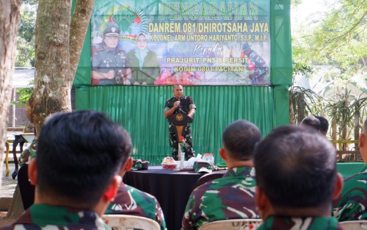 Aprisiasi Danrem 081/DSJ Saat Kunjungan Kerja Di Makodim 0801/ Pacitan