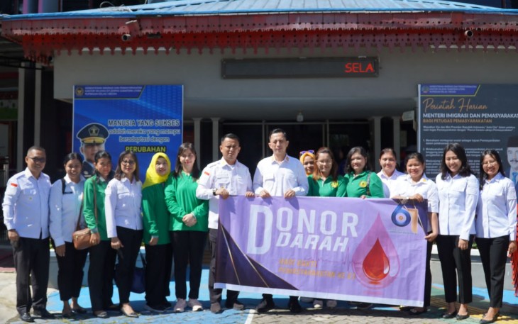Rutan Kelas I Medan Turut Sera Dalam Kegiatan Donor Darah di Hari Bhakti Pemasyarakatan ke-61 