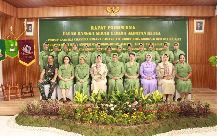 Rapat Paripurna Sertijab Ketua Persit KCK Cabang XIX Kodim 0505/Jakarta Timur