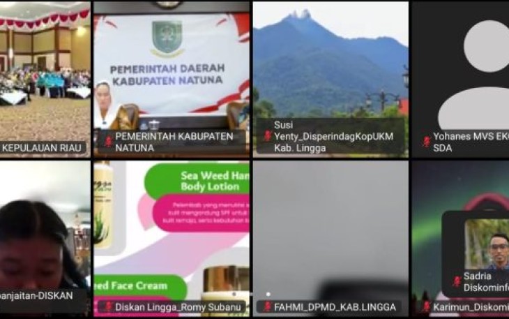 Bupati Natuna Cen Sui Lan Hadiri Virtual Zoom Bersama Menteri Koperasi RI dan Gubernur Kepri 