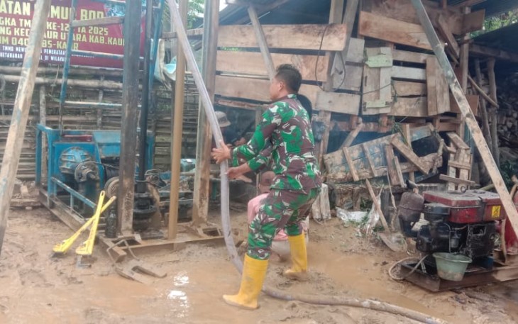 Satgas TMMD Ke-124 Kodim 0408/BS Progres Pengerjaan Sumur Bor