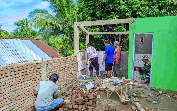 Sasaran fisik pembangunan MCK Masjid TMMD Kodim Bantaeng 