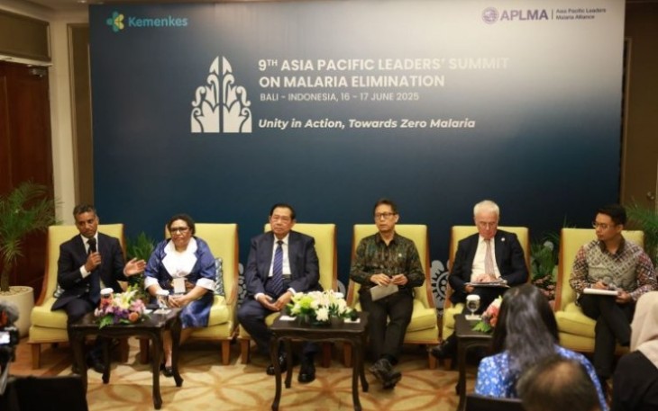 Menkes Budi Gunadi Sadikin saat konferensi pers APLMA di Bali, Selasa (17/6)