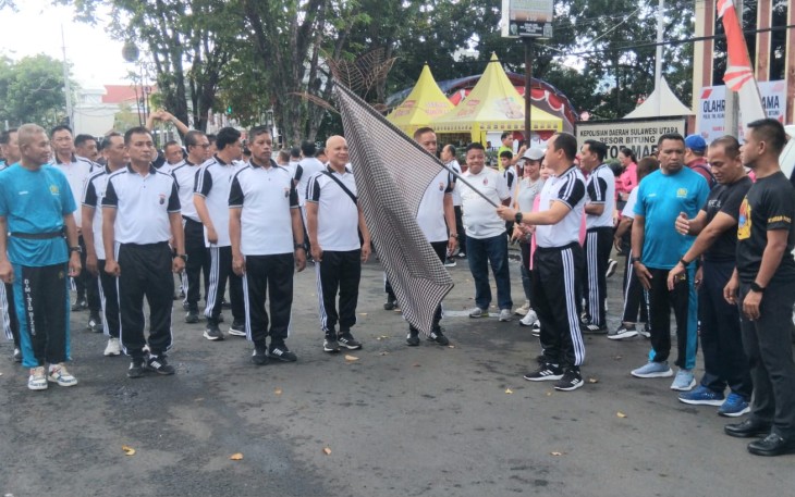 Polres Bitung Gelar Olahraga Bersama 