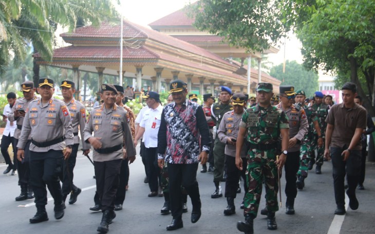 Kodim 0803/Madiun Kerahkan Ratusan Personel Amankan Momen Suroan dan Suran Agung