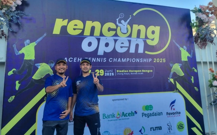 Pasangan Kemenkeu Satu Aceh Raih Juara 2 Kategori Beginner di Turnamen Tenis Lapangan Rencong Open 2025