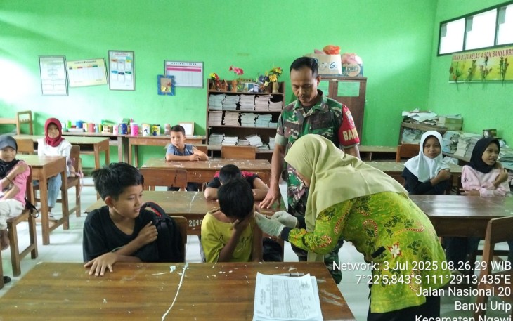 Babinsa Koramil 01/Ngawi Dampingi Kegiatan BIAS 