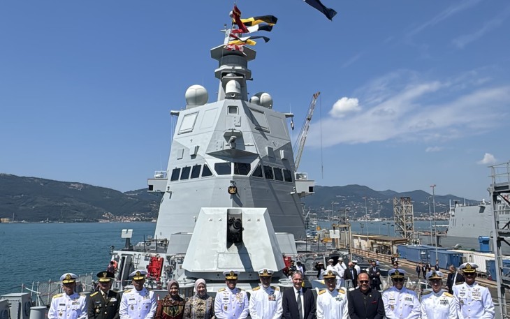 Kasal Pimpin Peresmian dan Pengukuhan Komandan KRI Brawijaya 320 di Italia