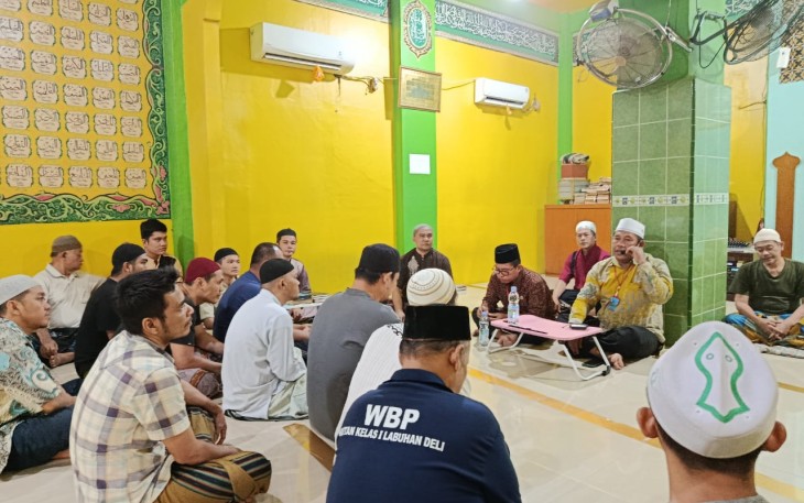 Rutan Labuhan Deli Gelar Kegiatan Keagamaan Dalam Rangka Pembinaan Mental Spritual Warga Binaan