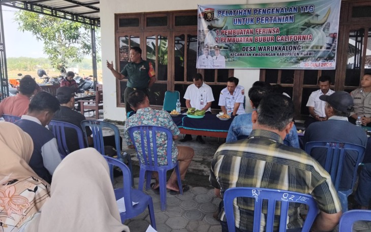 Babinsa Kwadungan Ikuti Pelatihan Teknologi Tepat Guna Pembuatan MOL di Desa Simo