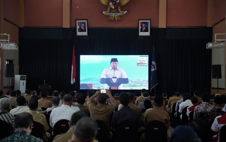 Dandim Pacitan dan Unsur Forkopimda Ikuti Launching Kopersai Merah Putih Secara Virtual Oleh Presiden RI