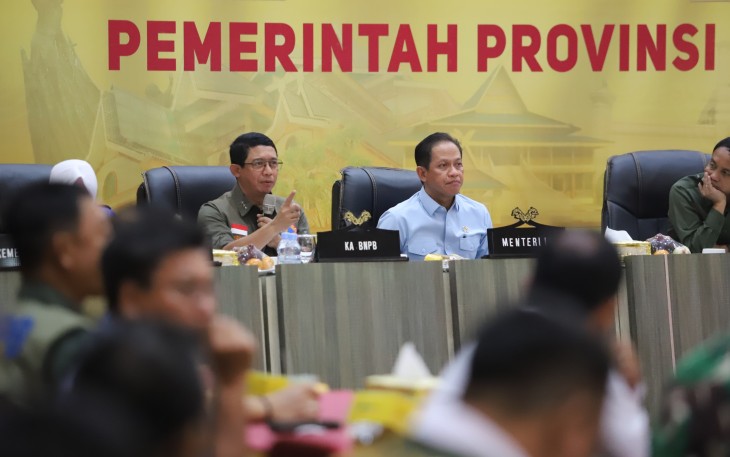 Kepala BNPB Hadiri Rapat Koordinasi Kebakaran Hutan di Riau