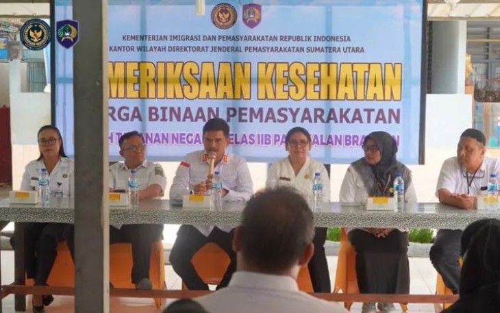 Rutan Pangkalan Brandan Gelar Skrining HIV AIDS dan Pemeriksaan Kesehatan