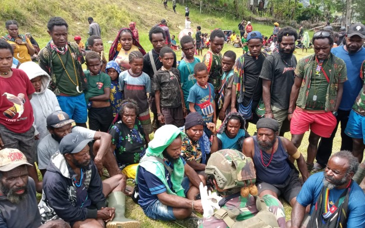 Satgas Yonif 700/WYC dan Warga Kp Tuanggi Sepakat Jaga Kedamaian Tanah Papua