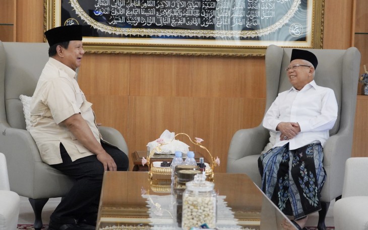 Presiden Republik Indonesia menyambangi kediaman Wakil Presiden ke 13, K.H. Ma’ruf Amin pada Minggu, 24 Agustus 2025