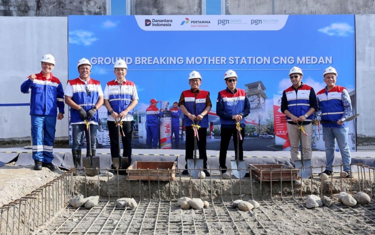 Groundbreaking Mother Station CNG di Kota Medan