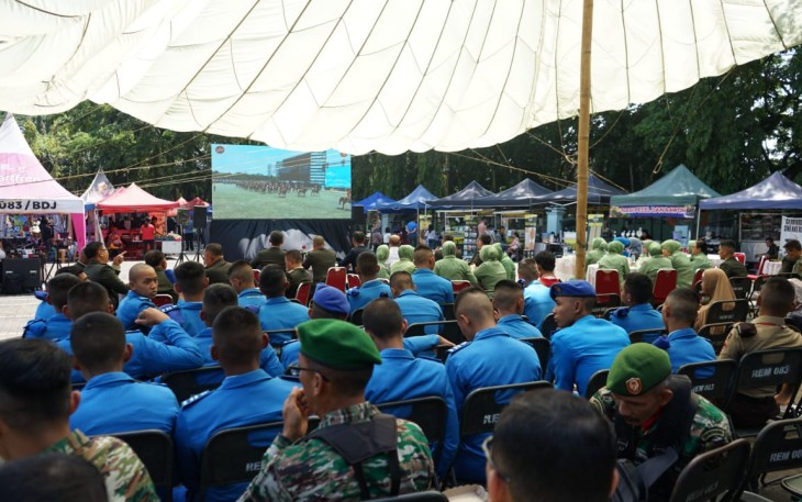 Nobar live streaming puncak HUT Ke-80 TNI di Monas