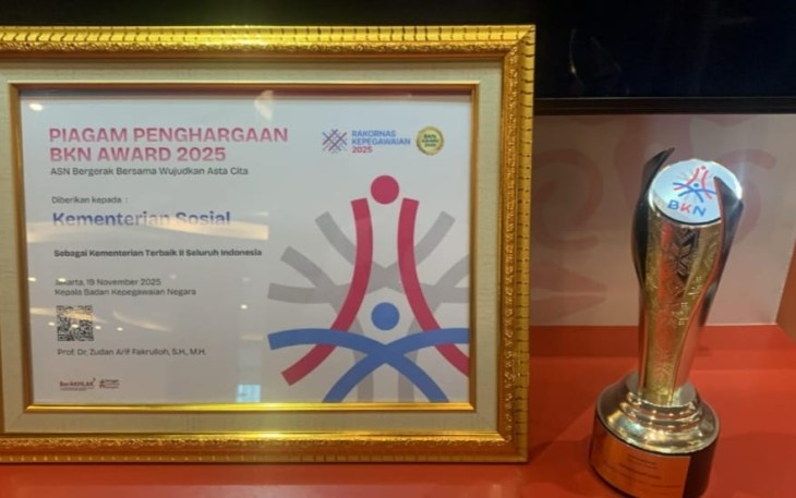 Kemensos Raih Penghargaan BKN Award 2025