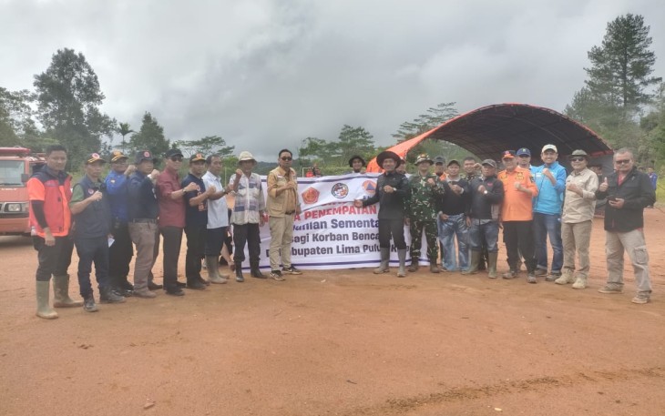 Pendampingan BNPB Mempercepat Huntara di Kabupaten Lima Puluh Kota