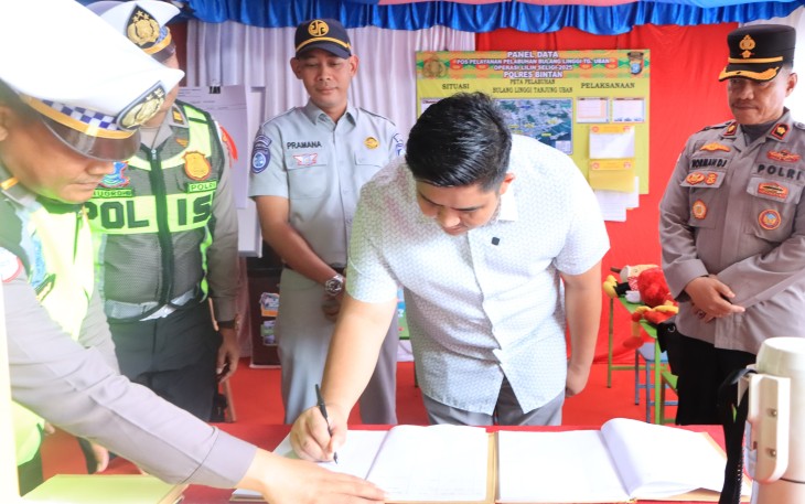 Bupati Roby Tinjau Kesiapan Pos Pengamanan Nataru di Pelabuhan Bulang Linggi Tanjung Uban