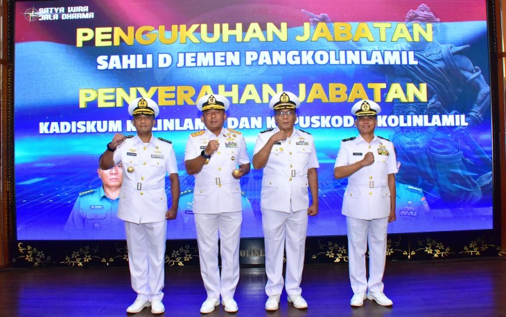 Pangkolinlamil Pimpin Pengukuhan Sahli D Jemen Serta Penyerahan Jabatan Kadiskum dan Kapudkodal Kolinlamil 
