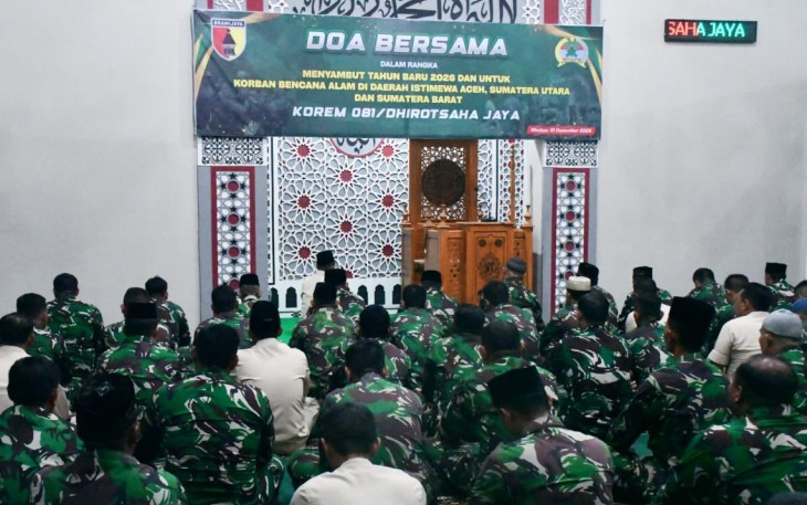 Doa bersama prajurit Korem 081/DSJ