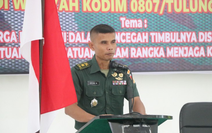 Kepala Staf Kodim (Kasdim) Tulungagung, Mayor Arh Untung Wiyono, ST