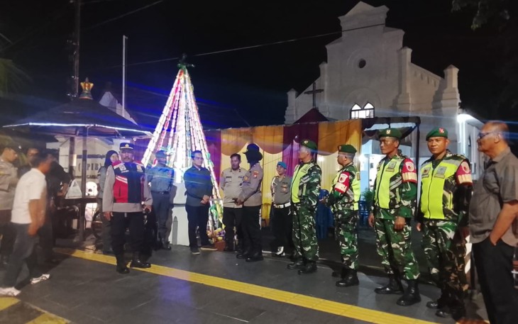 Kodim 0803/Madiun saat Siagakan Personel Amankan Perayaan Natal