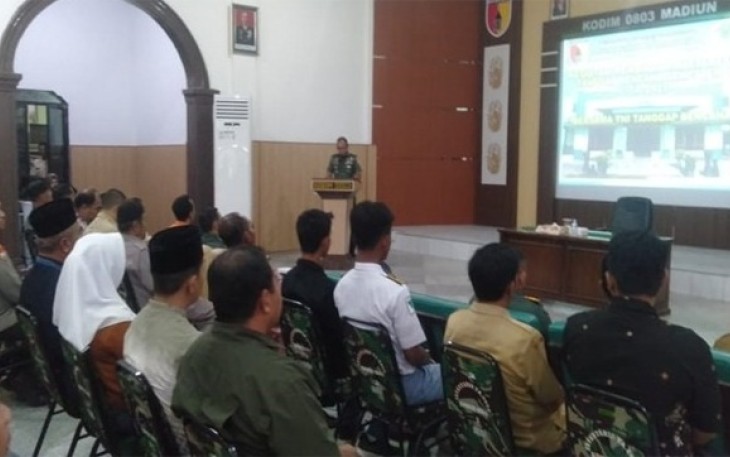 Kodim 0803/Madiun saat menggelar Kegiatan Mitigasi Bencana Tahun Anggaran 2025