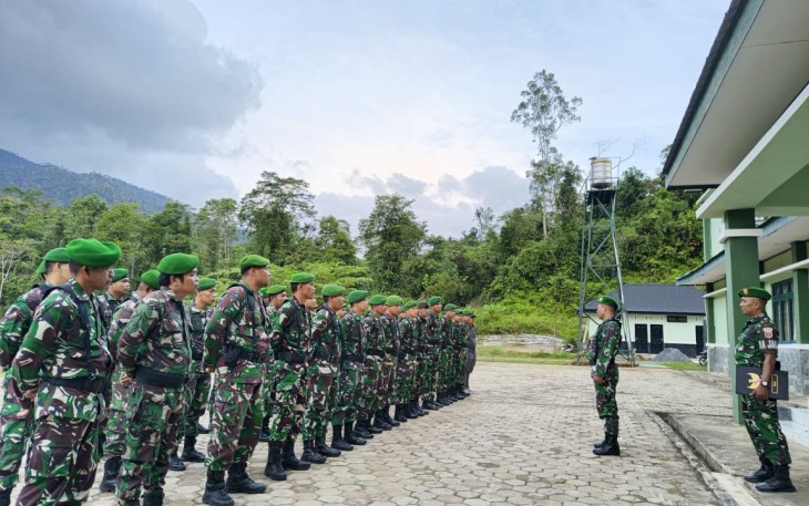 Kodim 1430/Konut saat Gelar Apel Siaga Antisipasi Unjuk Rasa di Konawe Utara