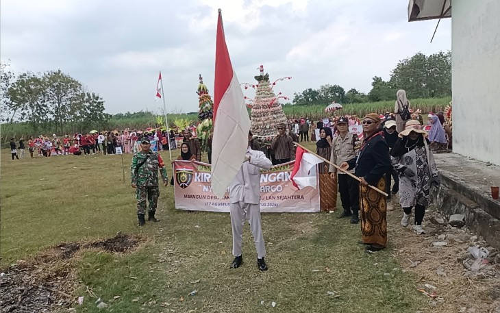 Koramil Kedunggalar dan Instansi Terkait Kompak Ikuti Kirap Gunungan