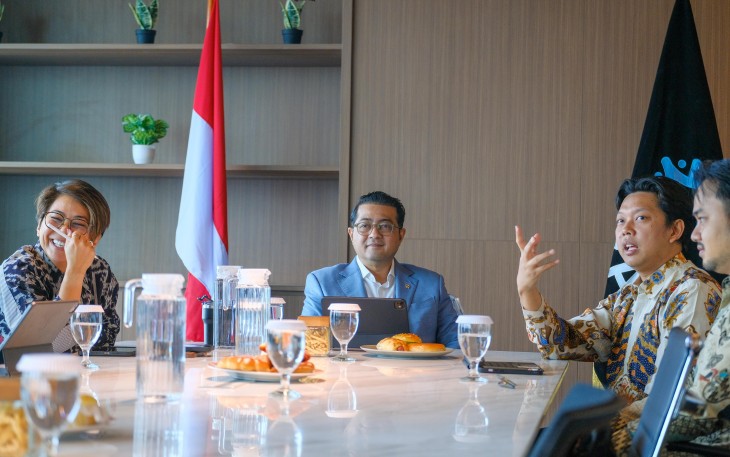 Menekraf berdialog bersama Bayu Skak untuk membahas potensi kolaborasi untuk mendukung visi misi dari Skak Studios “Lokal menuju Global”, Gedung Autograph, Thamrin Nine, Jakarta (02/05/25).