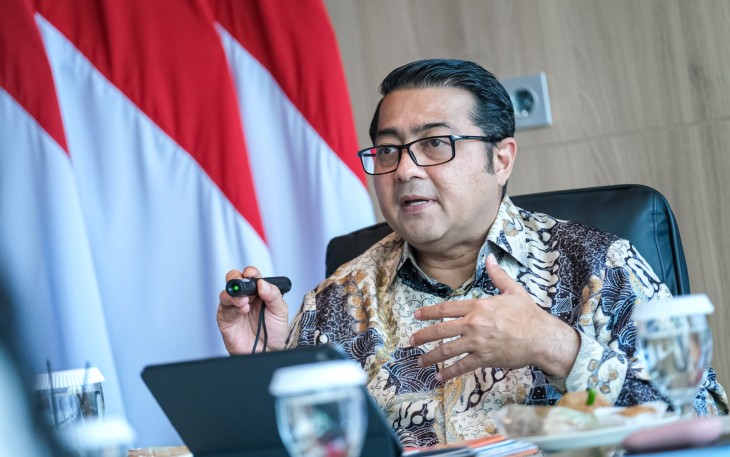 Menteri Ekonomi Kreatif, Teuku Riefky Harsya, menerima audiensi dari Bina Nusantara University (BINUS) di Kantor Kementerian Ekonomi Kreatif, Jakarta, Senin (17/11/2025).