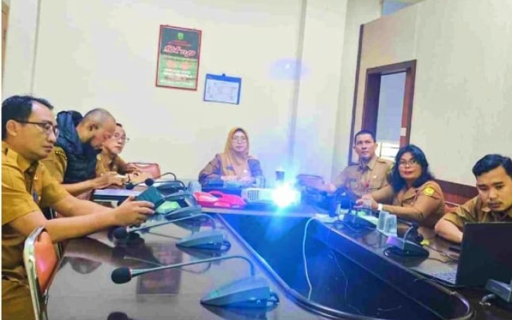 Pemerintah Kota Tanjungpinang saat mengikuti Rapat Koordinasi Pengendalian Inflasi