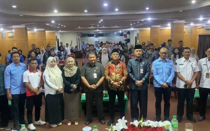 Pelatihan Wirausaha Muda Pemula Tahun 2025 yang dibuka oleh Sekretaris Daerah Zulhidayat, di Hotel Pelangi, Rabu (6/8).