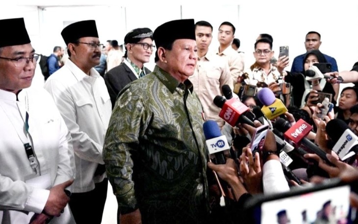 Presiden Prabowo saat menghadiri peringatan Hari Lahir (Harlah) ke-102 Nahdlatul Ulama (NU) di Istora Senayan, Jakarta, pada Rabu, 5 Februari 2025.