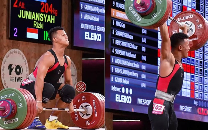 Atlet angkat besi kebanggaan Indonesia, Rizki Juniansyah