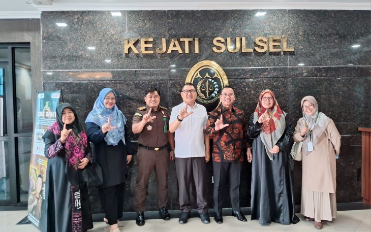 Pengurus LDII Sulawesi Selatan beraudiensi dengan Asintel Kejati Sulawesi Selatan di Kantor Kejati Sulawesi Selatan, Jalan Urip Sumoharjo, Kota Makassar, Sulawesi Selatan, Selasa (10/6/2025). 