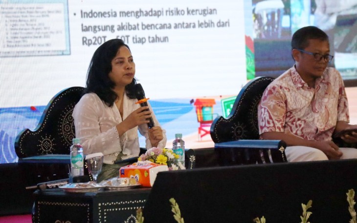 Sosialisasi Pemanfaatan Dana Bersama Penanggulangan Bencana di Kota Mataram, Provinsi Nusa Tenggara Barat, Senin (284). 