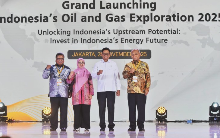 Wamen ESDM Yuliot pada Grand Launching of Indonesia Oil and Gas Exploration di Jakarta, Selasa (25/11).