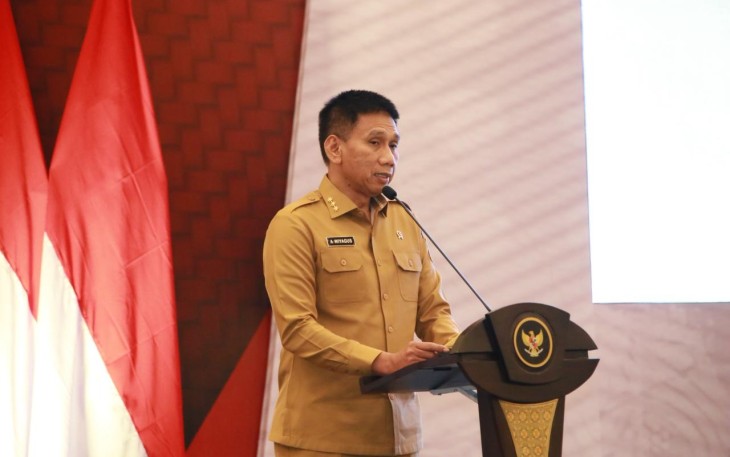 Wamendagri Wiyagus dalam Rapat Koordinasi (Rakor) Forkopimda Provinsi, Kabupaten/Kota, dan Forkopimcam se-Jawa Timur (Jatim) di Grand City Convention and Exhibition, Surabaya, Jatim, Selasa (4/11/2025).