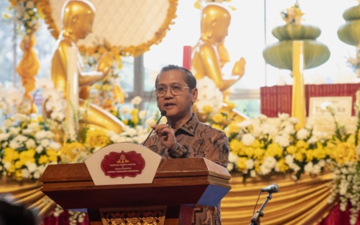 Dirjen Bimas Buddha Kemenag Supriyadi membuka kegiatan ITC 2025 di Magelang, Jum'at (4/7)