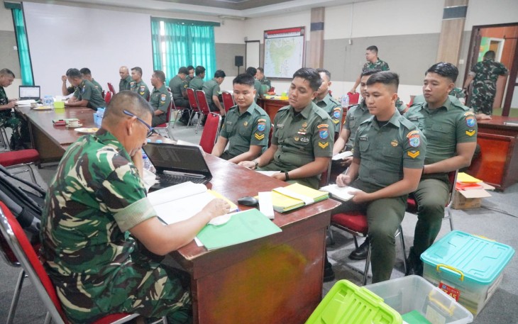 Korem 121/ABW Terima Audit Kinerja ITDAM XII/TPR di Wilayah Korem 