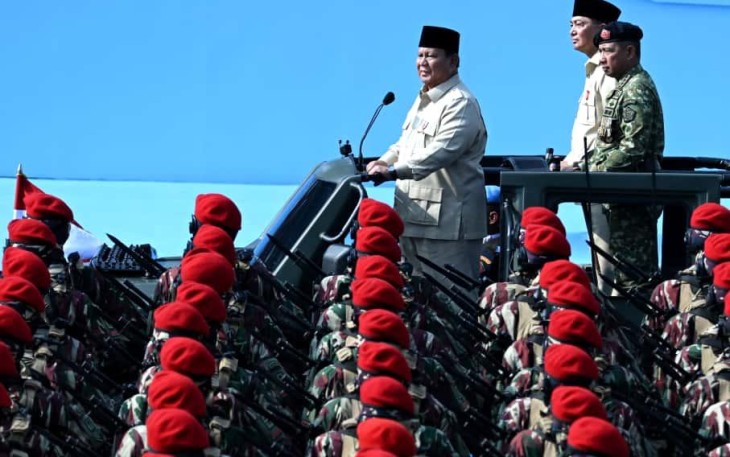 Panglima TNI Dampingi Presiden Prabowo Pimpin Upacara HUT TNI ke-80 di Monas