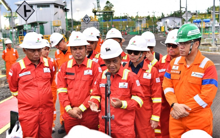 Menteri Bahlil Tinjau Lapangan Migas Senipah